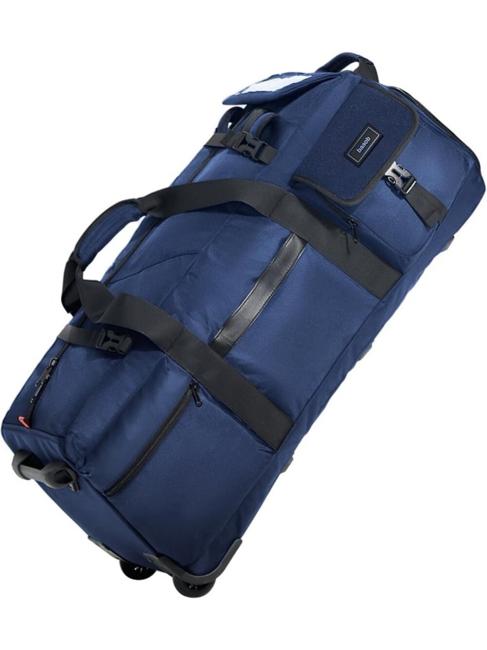 Spacious 90L Rolling Duffel Bag with Wheels, Foldable, 4-Way Carry, Travel Ready